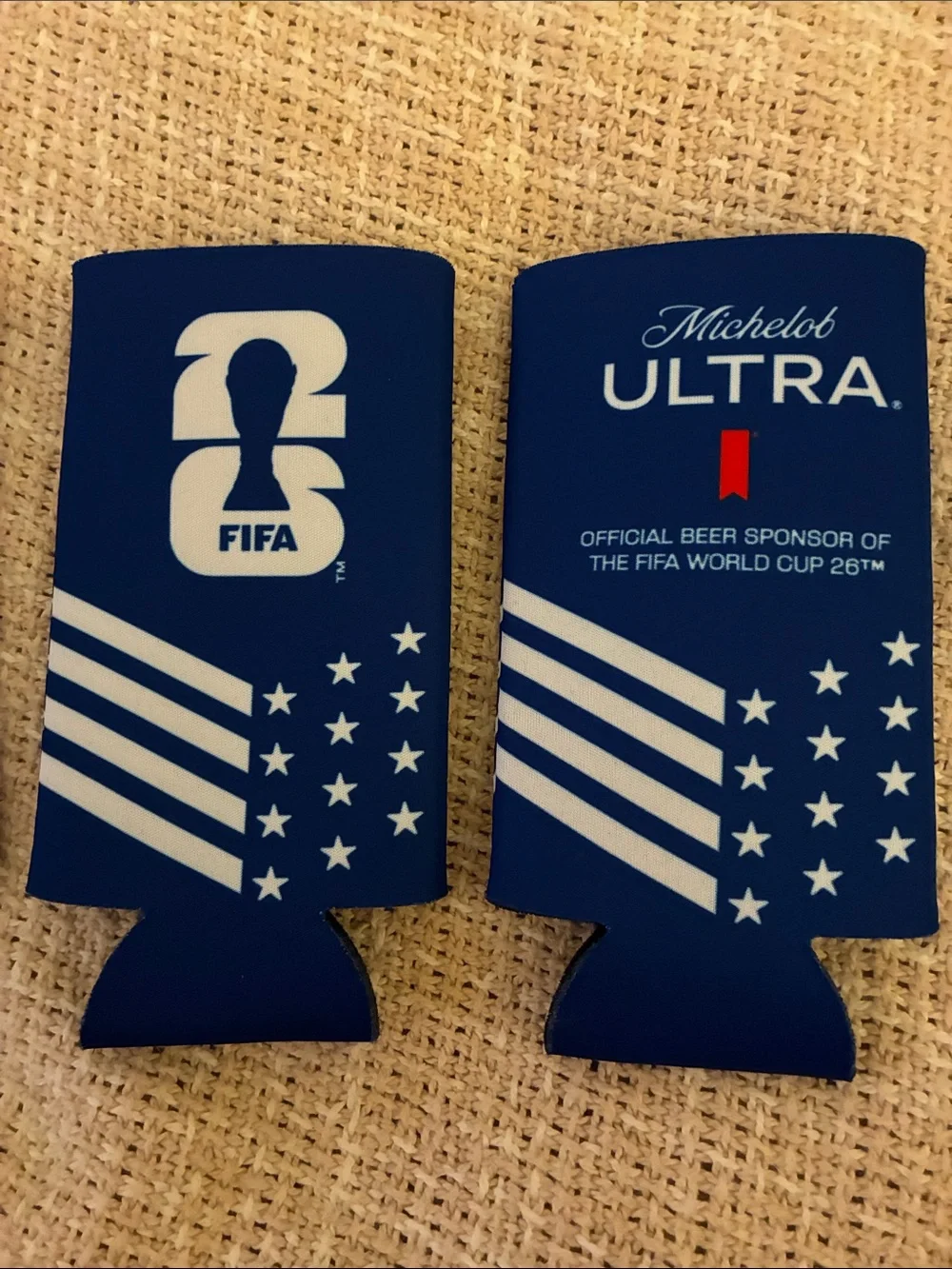 FIFA World Cup 2026 Michelob Ultra Blue Can Cooler Sleeve - Pack of 5